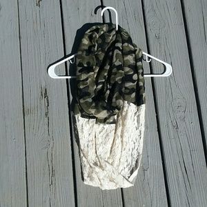 Camo and lace infinity scarve